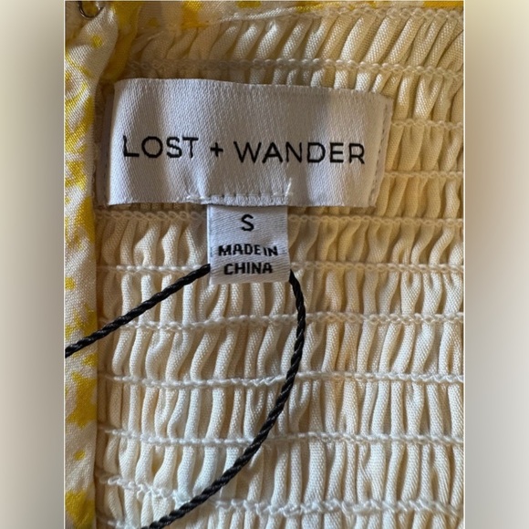 Lost + Wander NWT Women Yellow Floral Sweet Summer Daze Midi Dress, Small, Boho - Picture 7 of 16